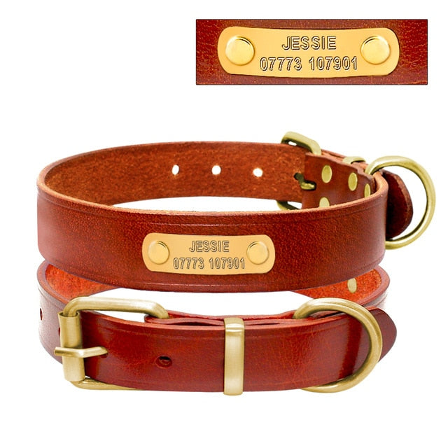 Handmade Personalized Leather Collar