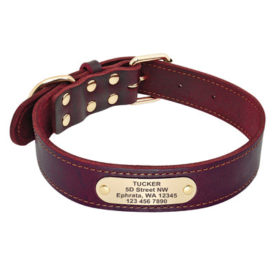 Genuine Leather Personalized Collars