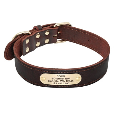 Genuine Leather Personalized Collars